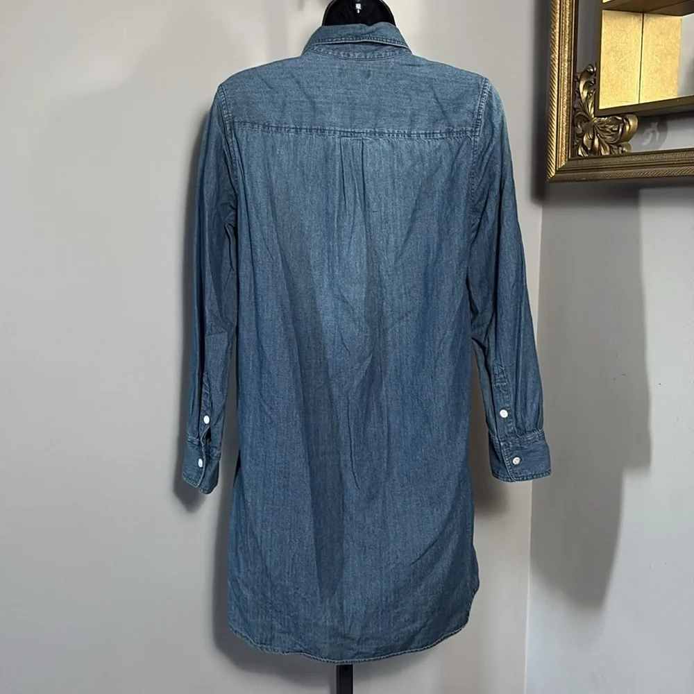 J Crew Size 8 Chambray Denim Button Down Jean Dress